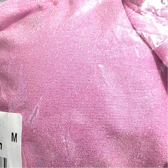 Ninety Nine Shirred Bralette Hi Leg V Waist Cheeky Bikini Swim Set Pink Shine M - Picture 6 of 10